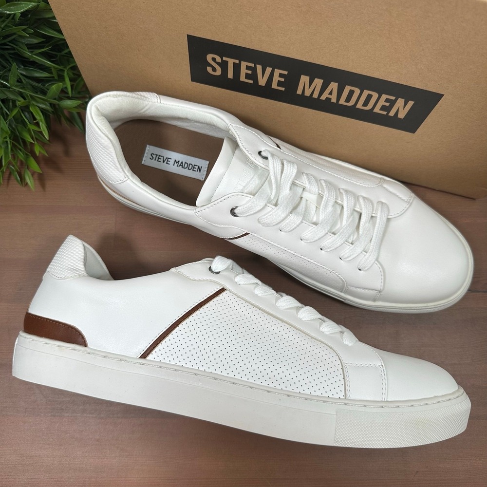 Steve Madden Men's P-Coopr White Sneakers Size 13